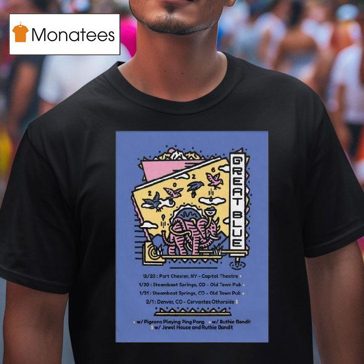 Great Blue Colorado Tour T Shirt Great Blue Colorado Tour T Shirt