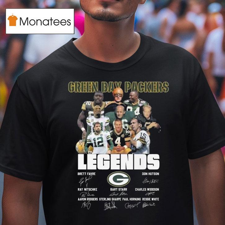 Green Bay Packers Legends Players Signatures T Shirt Green Bay Packers Legends Players Signatures T Shirt