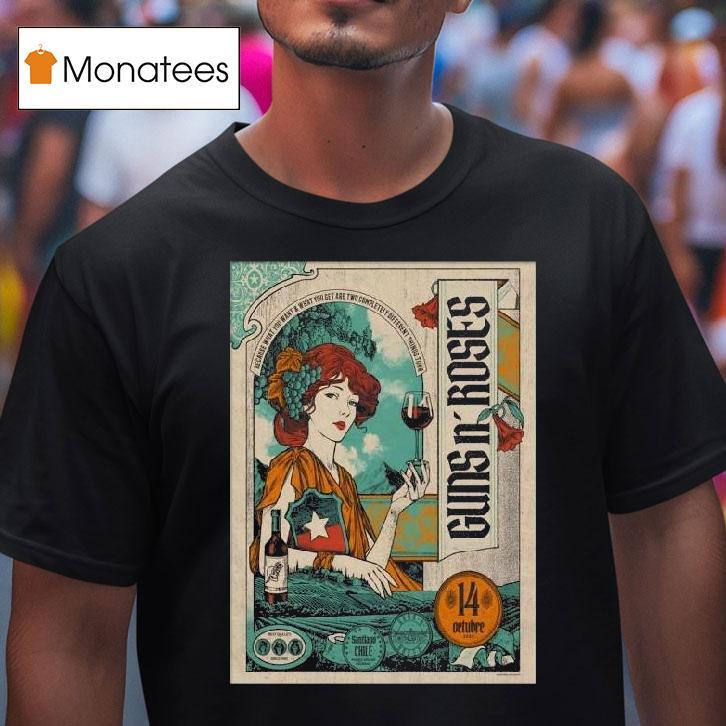 Guns N Roses Santiago Tour On October T Shirt Guns N Roses Santiago Tour On October T Shirt