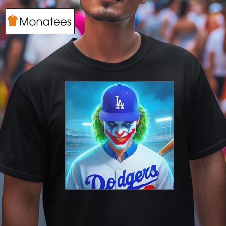 Joker X Los Angeles Dodgers Halloween T Shirt Joker X Los Angeles Dodgers Halloween T Shirt