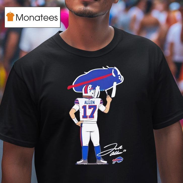 Josh Allen Buffalo Bills Football Signature T Shirt Josh Allen Buffalo Bills Football Signature T Shirt