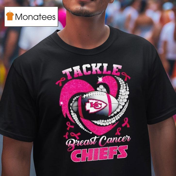 Kansas City Chiefs Breast Cancer Awareness Tackle Hear T Shirt Kansas City Chiefs Breast Cancer Awareness Tackle Hear T Shirt