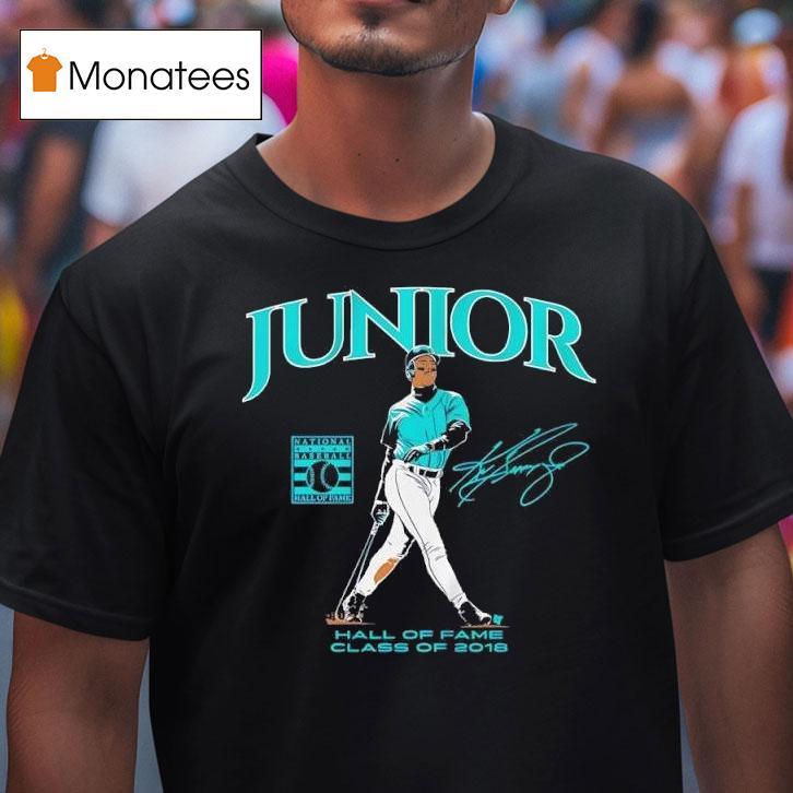 Ken Griffey Jr Junior National Baseball Hall Of Fame Class Of Signature T Shirt Ken Griffey Jr Junior National Baseball Hall Of Fame Class Of Signature T Shirt