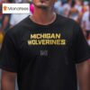 Michigan Wolverines Courtside Basketball Performance T Shirt