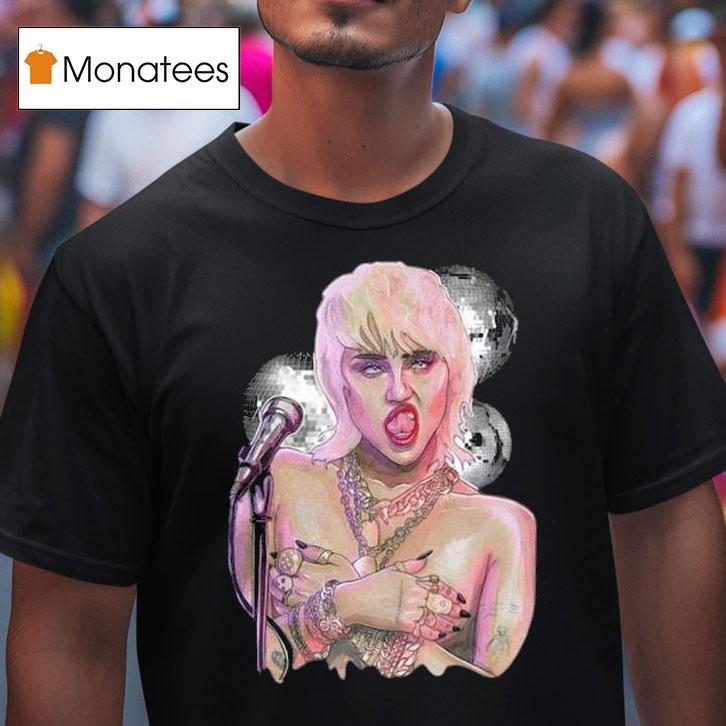 Miley Cyrus Midnight Sky Disco T Shirt Miley Cyrus Midnight Sky Disco T Shirt