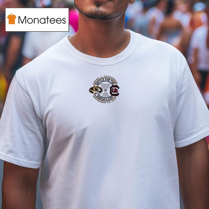 Mizzou Tigers Vs South Carolina Gamecocks Battle For The Mayor S Cup Helmets T Shirt Mizzou Tigers Vs South Carolina Gamecocks Battle For The Mayor S Cup Helmets T Shirt