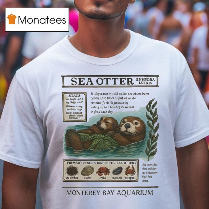 Monterey Bay Aquarium Enhydra Lutris Primary Food Sources Sea Otters T Shirt Monterey Bay Aquarium Enhydra Lutris Primary Food Sources Sea Otters T Shirt