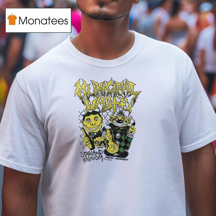Municipal Waste Tour Starland Ballroom Speed Metal Drunk Caricature T Shirt Municipal Waste Tour Starland Ballroom Speed Metal Drunk Caricature T Shirt