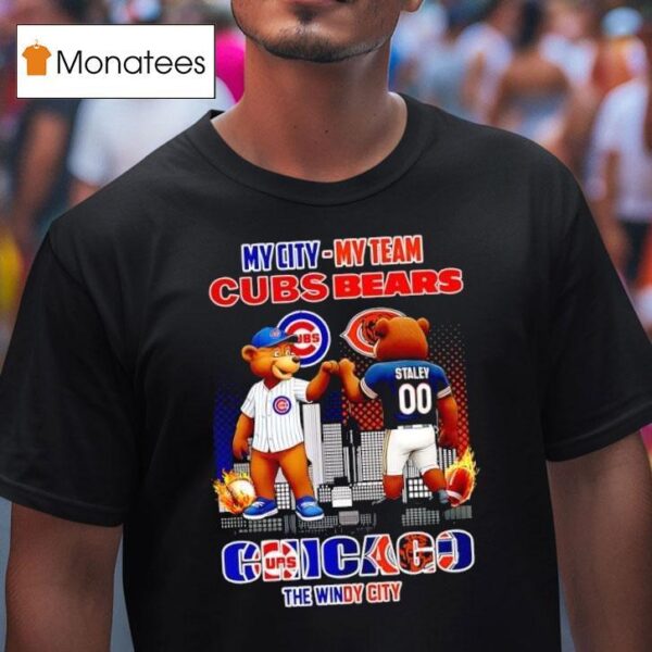 My City My Team Chicago Cubs And Chicago Bears The Windy City Bears T Shirt