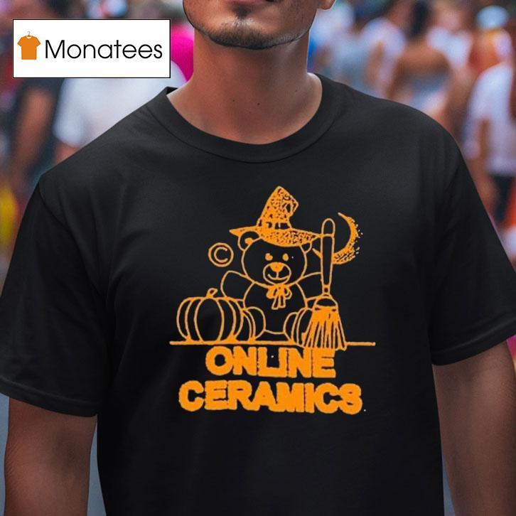 Online Ceramics Witch Bear Halloween T Shirt Online Ceramics Witch Bear Halloween T Shirt