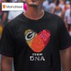 Original Green Bay Packers And Nebraska Cornhuskers Heart It S In My Dna T Shirt