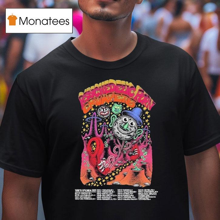 Psychedelic Porn Crumpets North America From October To November Tour Dates T Shirt Psychedelic Porn Crumpets North America From October To November Tour Dates T Shirt