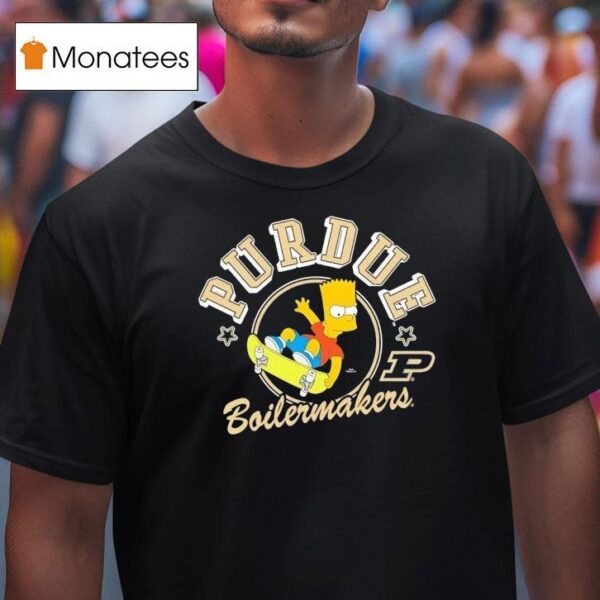 Purdue Boilermakers X Bart Skateboarding T Shirt