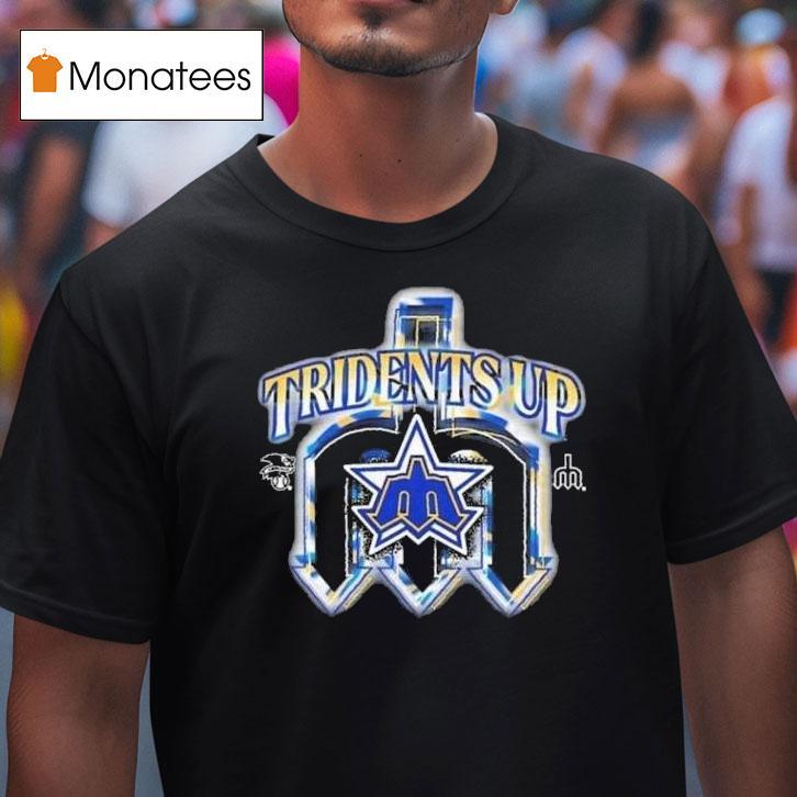 Seattle Mariners Tridents Up Logo T Shirt Seattle Mariners Tridents Up Logo T Shirt