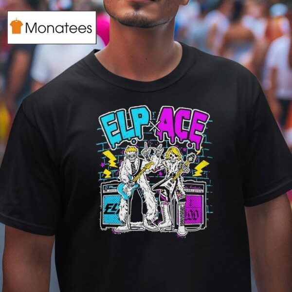 Skeleton Elp X Ace Wrestling T Shirt