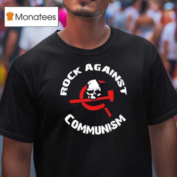 Skull Rock Against Communism Logo T Shirt