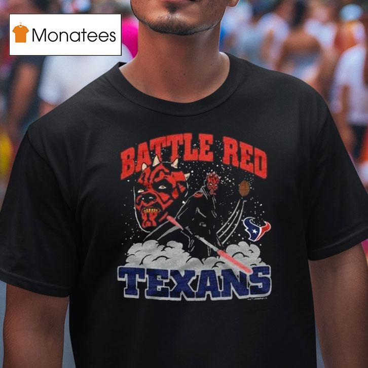 Star Wars X Houston Texans Battle Red Dark Side T Shirt Star Wars X Houston Texans Battle Red Dark Side T Shirt