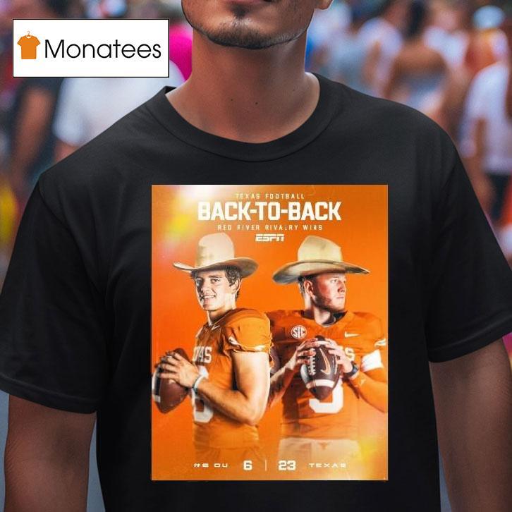 Texas Football Back Back Red River Rivalry Winners Beat Ou T Shirt Texas Football Back Back Red River Rivalry Winners Beat Ou T Shirt