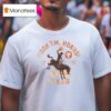 Texas Longhorns Hook Em Horns Cowboy Riding Horse Rock On T Shirt