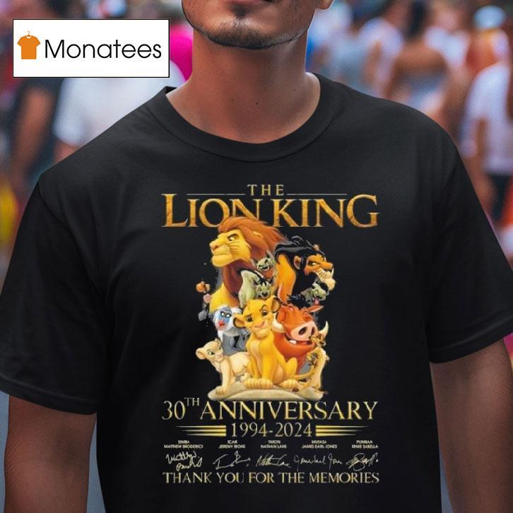 The Lion King Th Anniversary Thank You For The Memories Signatures T Shirt The Lion King Th Anniversary Thank You For The Memories Signatures T Shirt
