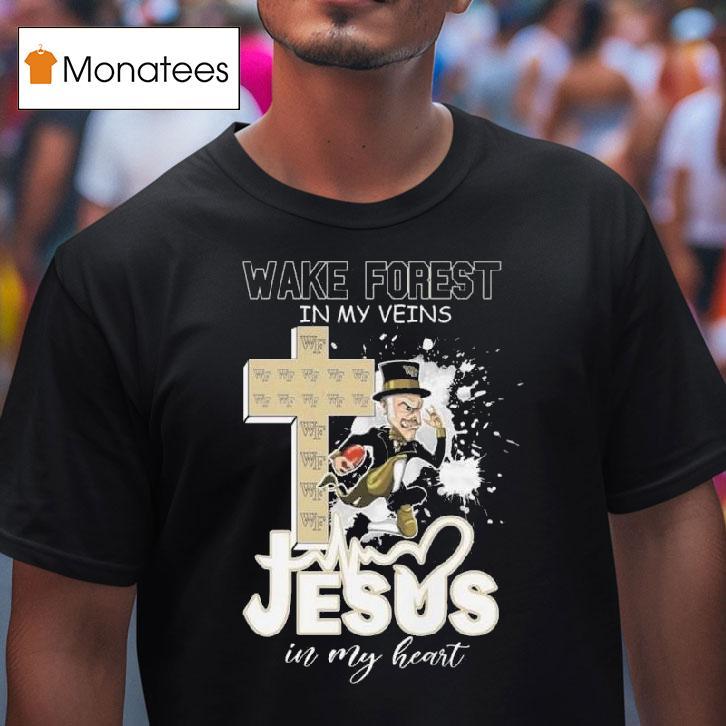 Wake Forest Demon Deacons Mascot In My Veins Jesus In My Heart T Shirt Wake Forest Demon Deacons Mascot In My Veins Jesus In My Heart T Shirt