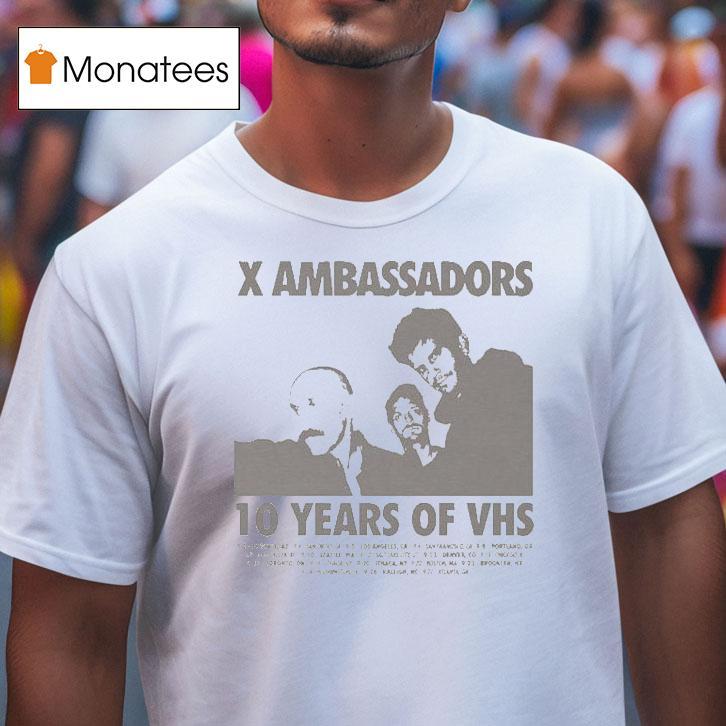 X Ambassadors Years Of Vhs Tour T Shirt X Ambassadors Years Of Vhs Tour T Shirt