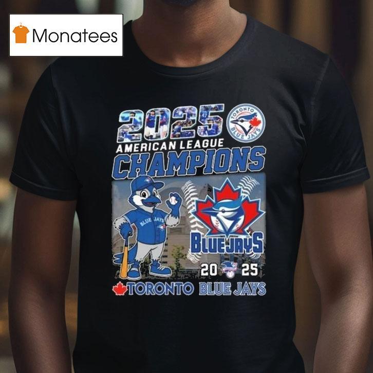 American League Champions Mascot Logo Toronto Blue Jays Mlb T Shirt American League Champions Mascot Logo Toronto Blue Jays Mlb T Shirt