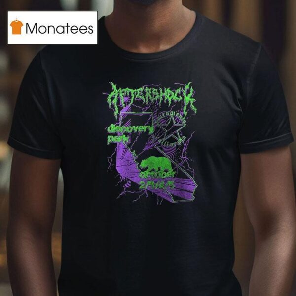 Aftershock Festival Sacramento California Discoverty Park Shocking Green T Shirt