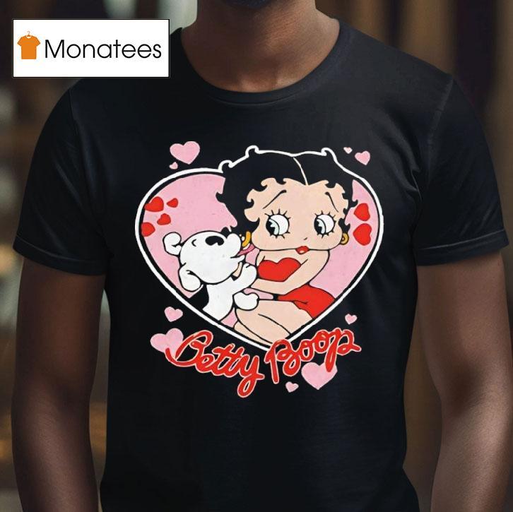 Bettyboop With Dog In Hear T Shirt Bettyboop With Dog In Hear T Shirt