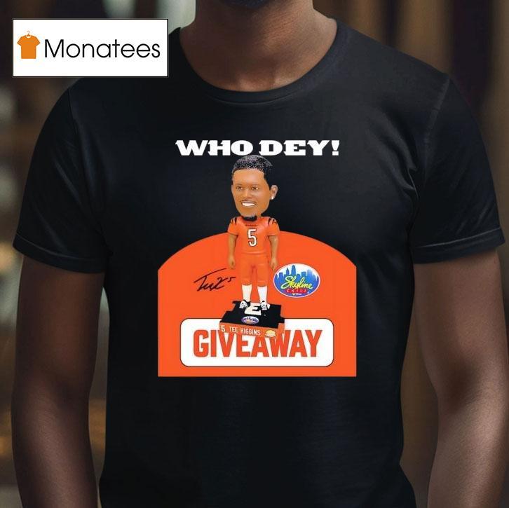 Bobblehead Who Dey Jake Browning Cincinnati Bengals Signature T Shirt Bobblehead Who Dey Jake Browning Cincinnati Bengals Signature T Shirt