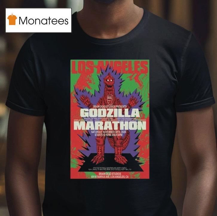 Brain Dead And Godzilla Day Los Angeles California Nov T Shirt Brain Dead And Godzilla Day Los Angeles California Nov T Shirt