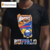 Buffalo Bandits Buffalo Bills And Buffalo Sabres Logo Maps T Shirt