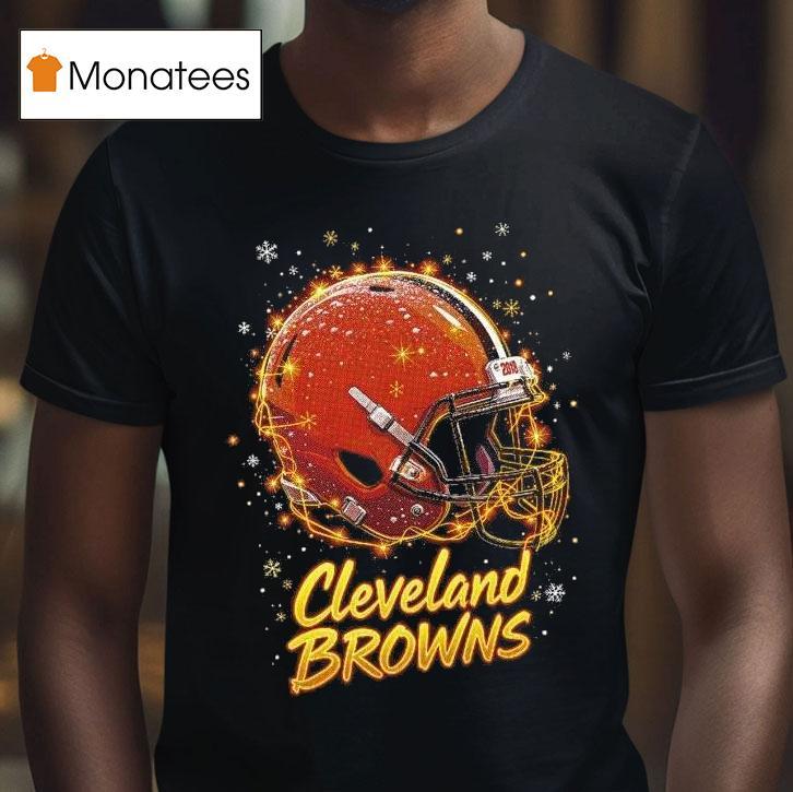 Cleveland Browns Nfl Halftone Christmas Helmet Series T Shirt Cleveland Browns Nfl Halftone Christmas Helmet Series T Shirt