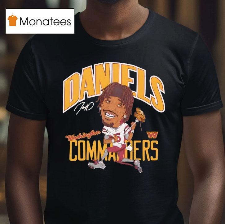 Commanders Jayden Daniels Signature Waffles T Shirt Commanders Jayden Daniels Signature Waffles T Shirt
