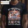 Denver Broncos Th Anniversary Players Signatures Thank You For The Memories T Shirt