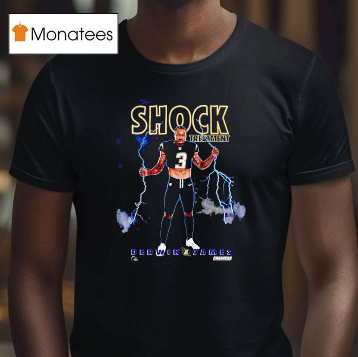 Derwin James Shock Treatment Los Angeles Chargers Football Lightning T Shirt Derwin James Shock Treatment Los Angeles Chargers Football Lightning T Shirt