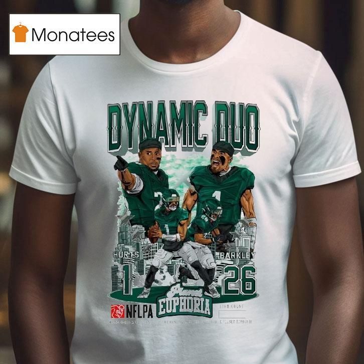 Dynamic Duos Hurts Barkley Philadelphia Eagles Nflpa T Shirt Dynamic Duos Hurts Barkley Philadelphia Eagles Nflpa T Shirt