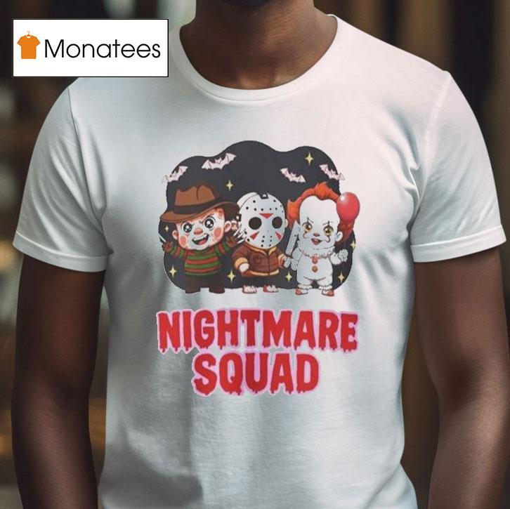 Freddy Krueger Jason Voorhees And Pennywise Nightmare Squad Halloween T Shirt Freddy Krueger Jason Voorhees And Pennywise Nightmare Squad Halloween T Shirt