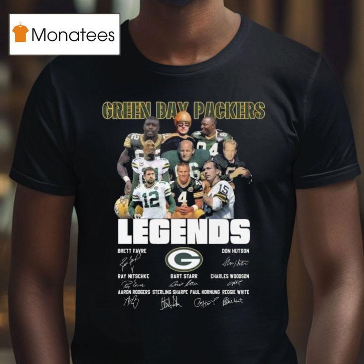 Green Bay Packers Legends Players Signatures T Shirt Green Bay Packers Legends Players Signatures T Shirt