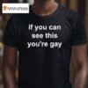 If You Can See This You Re Gay T Shirt