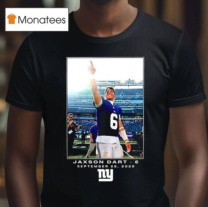 Jaxson Dart New York Giants Nfl Flash Features Week T Shirt Jaxson Dart New York Giants Nfl Flash Features Week T Shirt