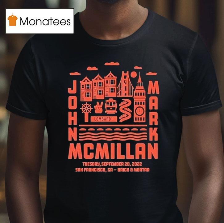 John Mark Mcmillan San Francisco Awake In The Dream Tour T Shirt John Mark Mcmillan San Francisco Awake In The Dream Tour T Shirt