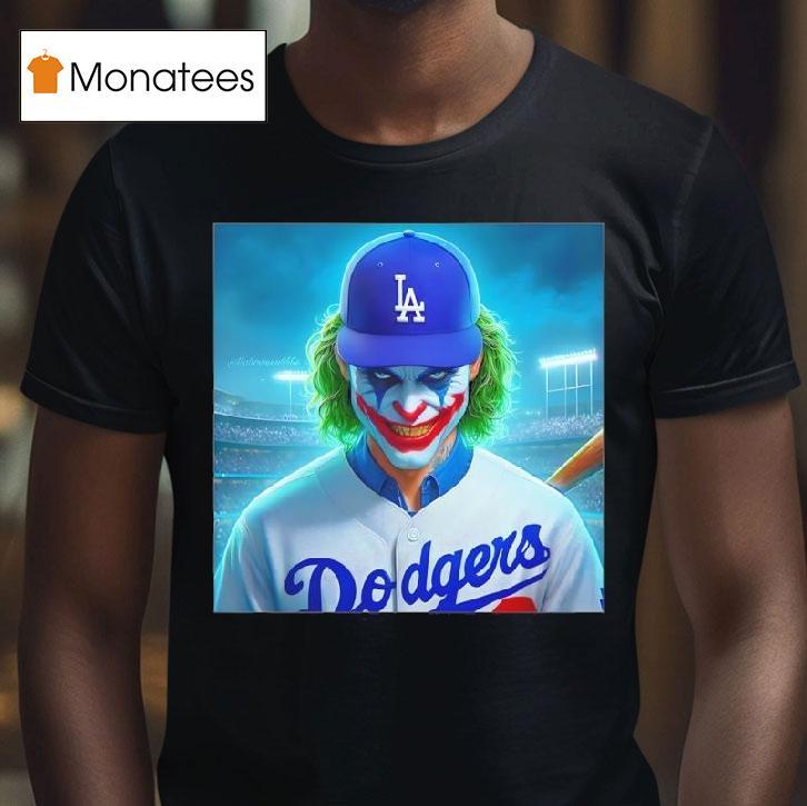 Joker X Los Angeles Dodgers Halloween T Shirt Joker X Los Angeles Dodgers Halloween T Shirt