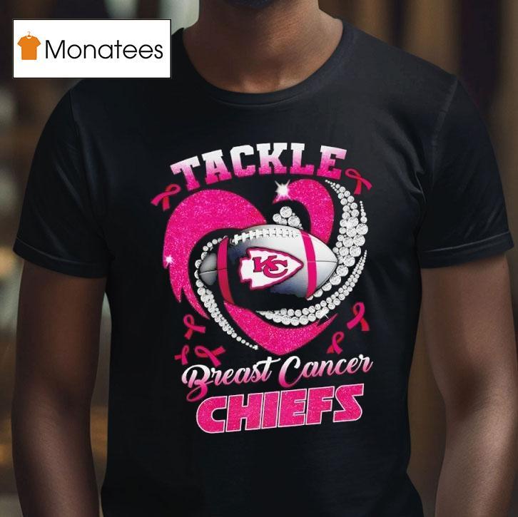 Kansas City Chiefs Breast Cancer Awareness Tackle Hear T Shirt Kansas City Chiefs Breast Cancer Awareness Tackle Hear T Shirt