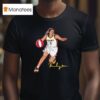 Kelsey Mitchell Superstar Pose Indiana Fever Basketball Signature T Shirt