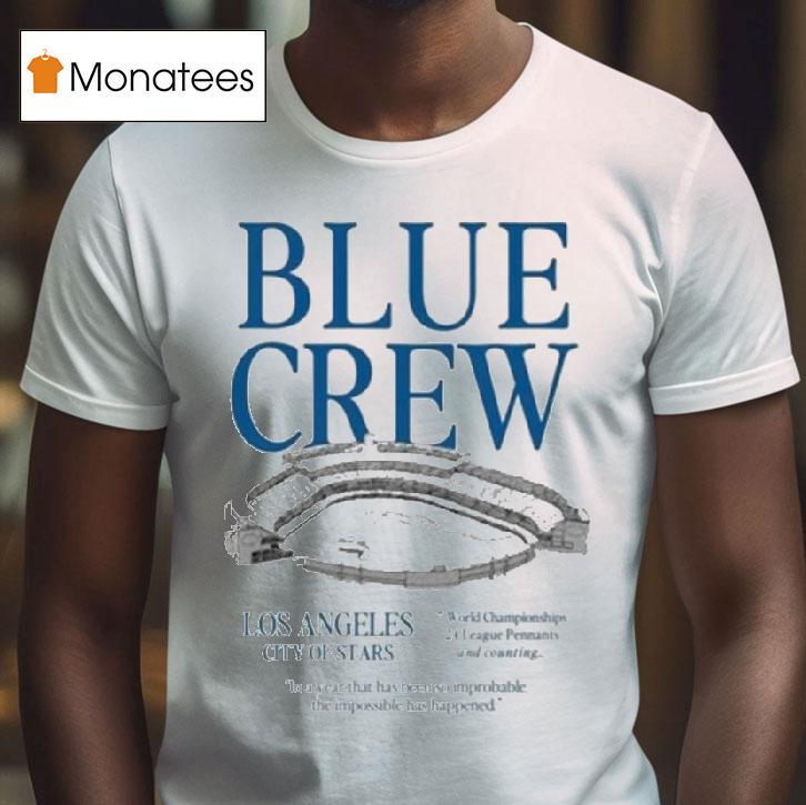 Los Angeles Dodgers Blue Crew T Shirt Los Angeles Dodgers Blue Crew T Shirt