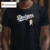 Los Angeles Dodgers X Bad Bunny Head Logo Signature T Shirt