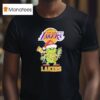 Los Angeles Lakers Christmas Grinch Santa Holiday T Shirt