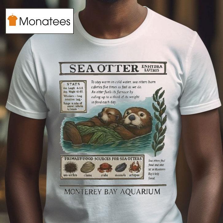 Monterey Bay Aquarium Enhydra Lutris Primary Food Sources Sea Otters T Shirt Monterey Bay Aquarium Enhydra Lutris Primary Food Sources Sea Otters T Shirt