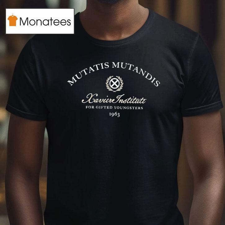 Mutatis Mutandis Xavier Institute For Gifted Youngsters Athletics Cres T Shirt Mutatis Mutandis Xavier Institute For Gifted Youngsters Athletics Cres T Shirt